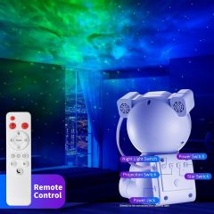 Astronaut-Projektor mit seiner kabellosen Fernbedienung