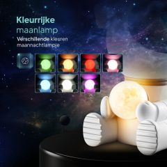 De kleuropties van de ingebouwde maanlamp