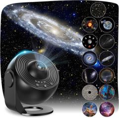 Schwarzer Planetarium Projektor projiziert eine Galaxie
