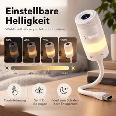 Die vier Helligkeitsstufen des Nachtlichts